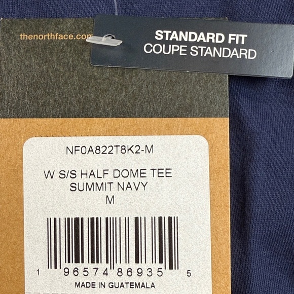 NWT The North Face Dark Blue Tee with White Logo - Picture 6 of 6